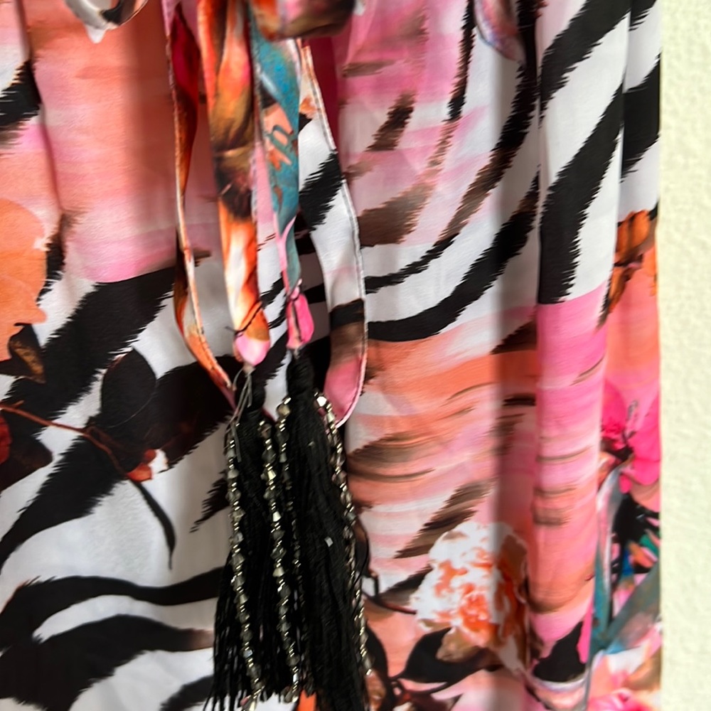 Jennifer Lopez Strapless Long Dress Tropical Sz 2X - Picture 2 of 11